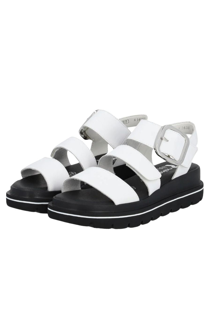 Rieker best sale white sandals