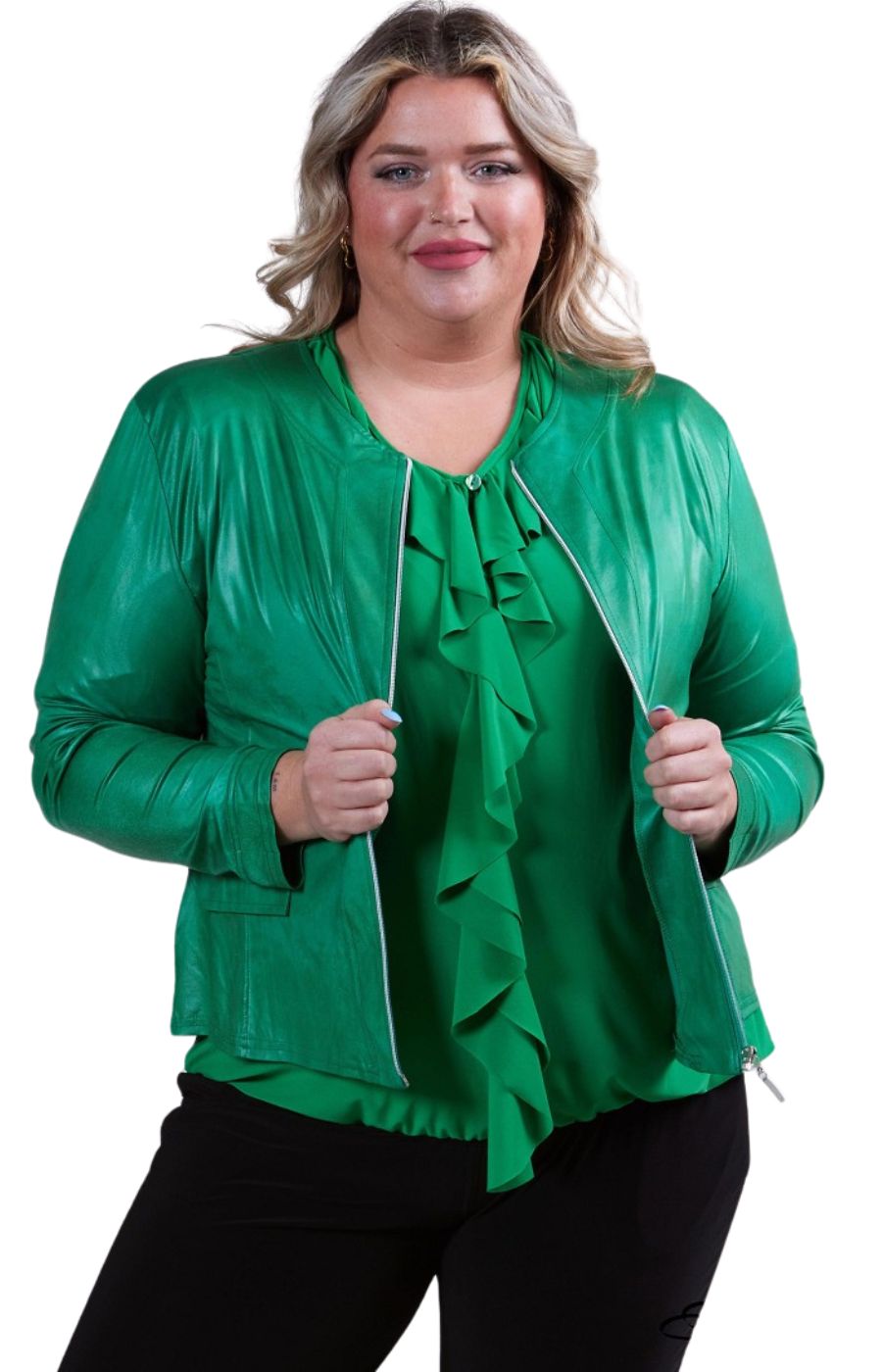 Green jacket women's plus size hotsell