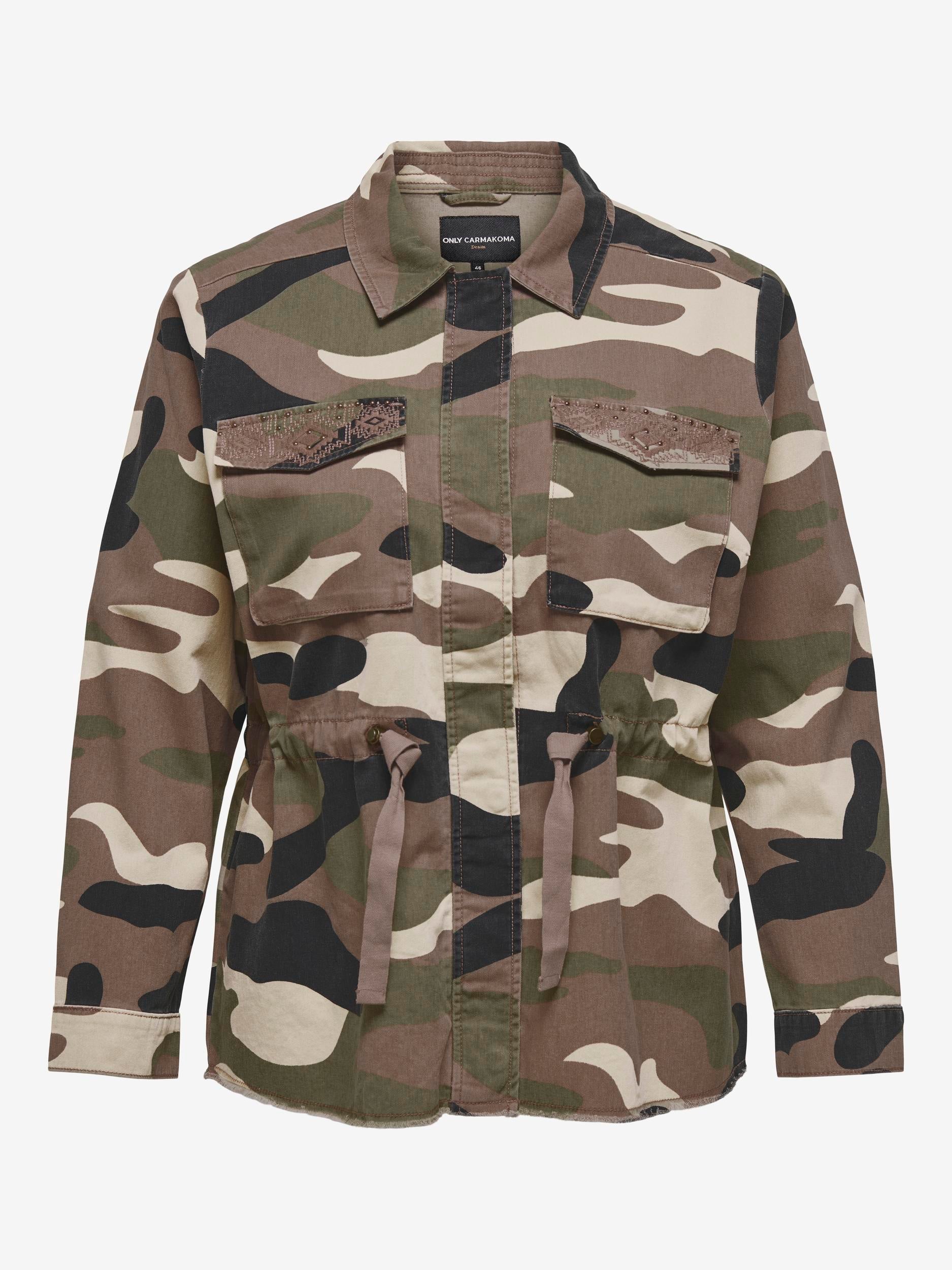 Only Carmakoma Camouflage Jacket Plus Size Clothing Wardrobeplus.ie