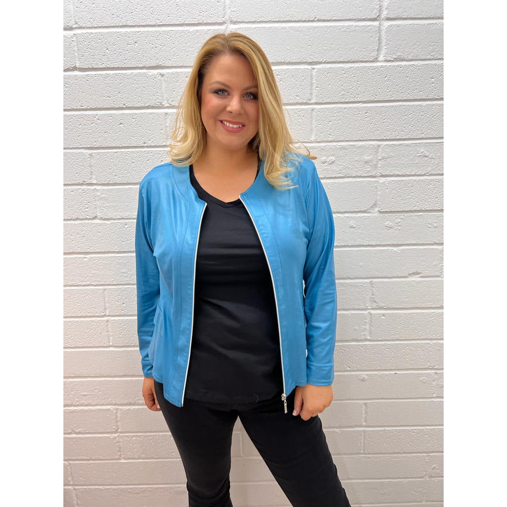 Magna Jacket Turquoise, Plus Size Clothing