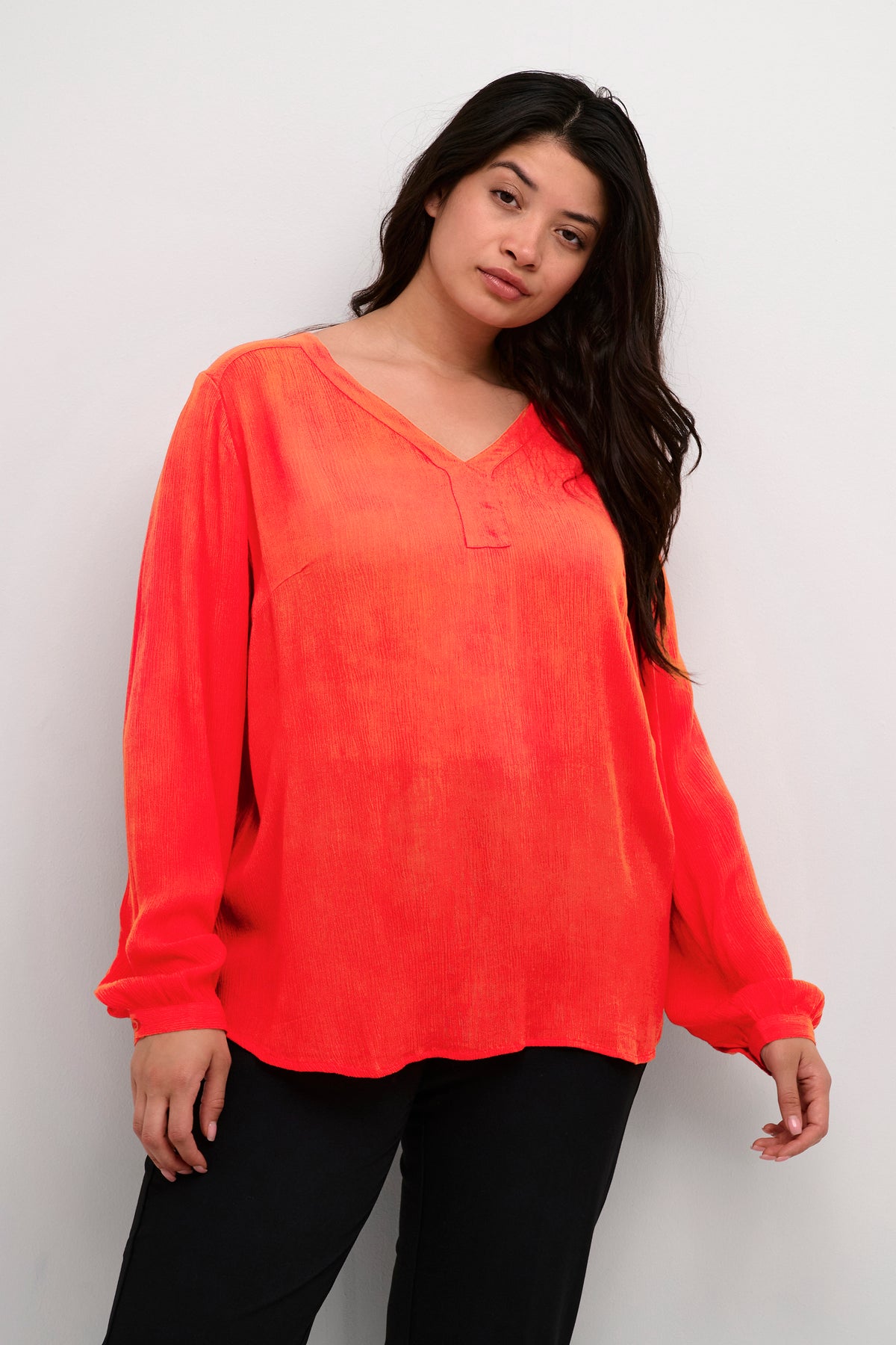 Kaffe Curve Ami Blouse in Red