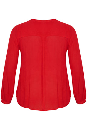 Kaffe Curve Ami Blouse in Haute Red