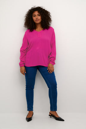 Kaffe Curve Ami Blouse in Fuchsia