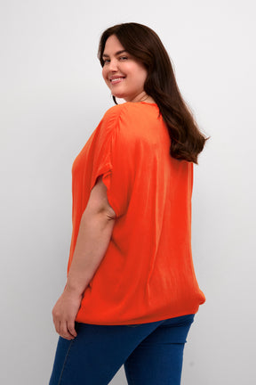 Kaffe Curve Stanley Blouse in Red