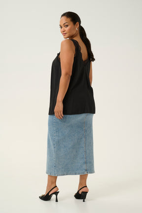 Kaffe Curve Jakobine Vest Top in Black