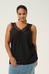 Kaffe Curve Jakobine Vest Top in Black