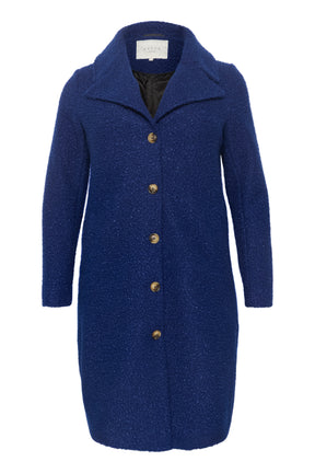 Kaffe Curve Anni Coat in Royal Blue