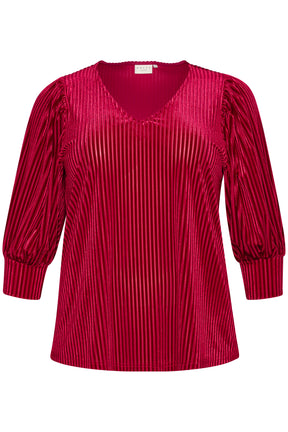 Kaffe Curve Anna Blouse in Red