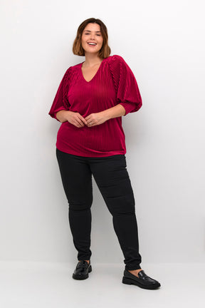 Kaffe Curve Anna Blouse in Red