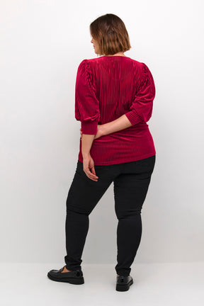 Kaffe Curve Anna Blouse in Red