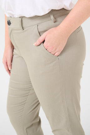 Kaffe Curve Leana Chino Pants in Grey