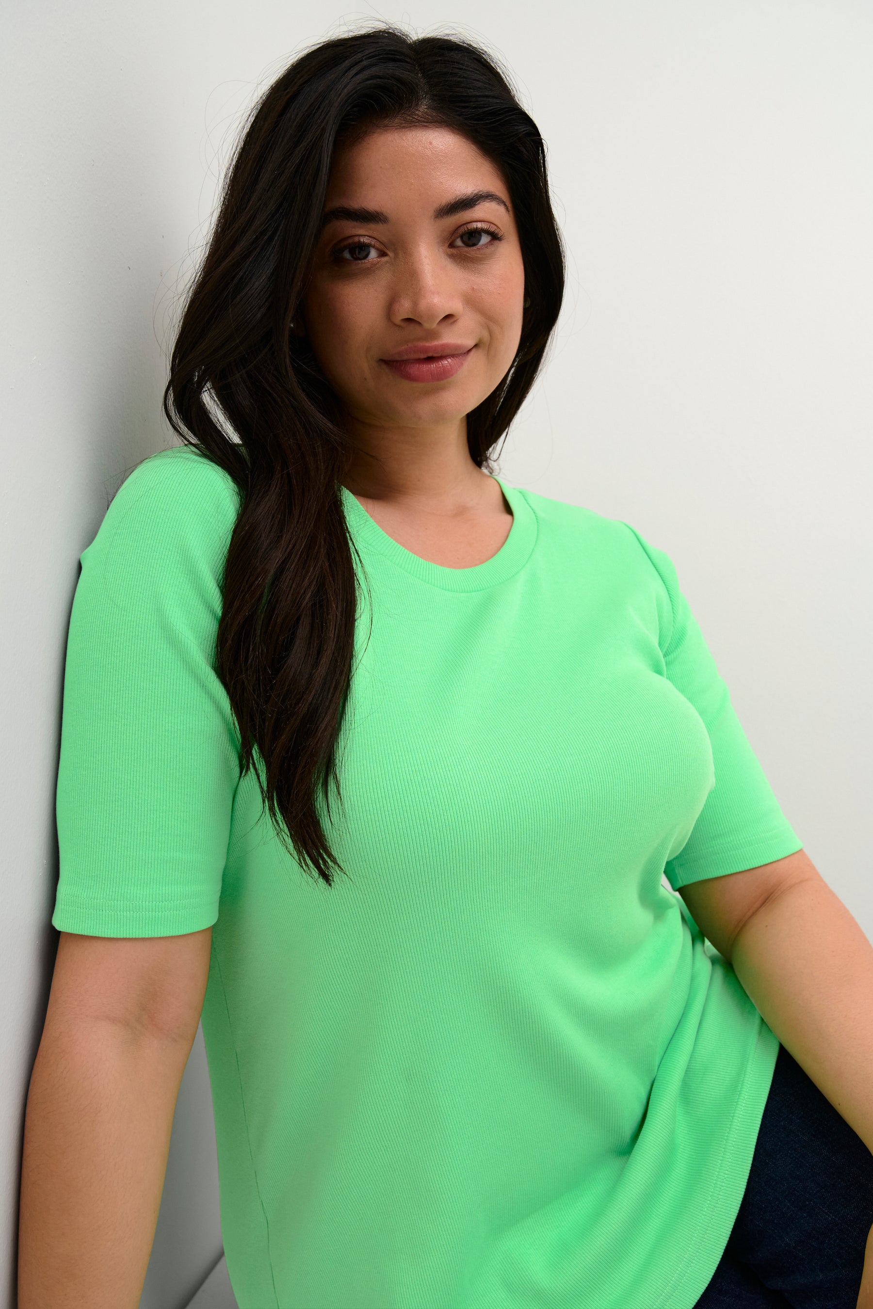 Kaffe Curve Carina T-Shirt in Green