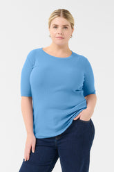 Kaffe Curve Carina T-Shirt in Blue