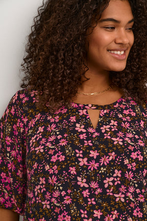 Kaffe Ami Blouse in Pink Flower