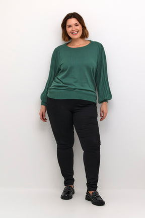 Kaffe Curve Loni Knit Jumper in Green