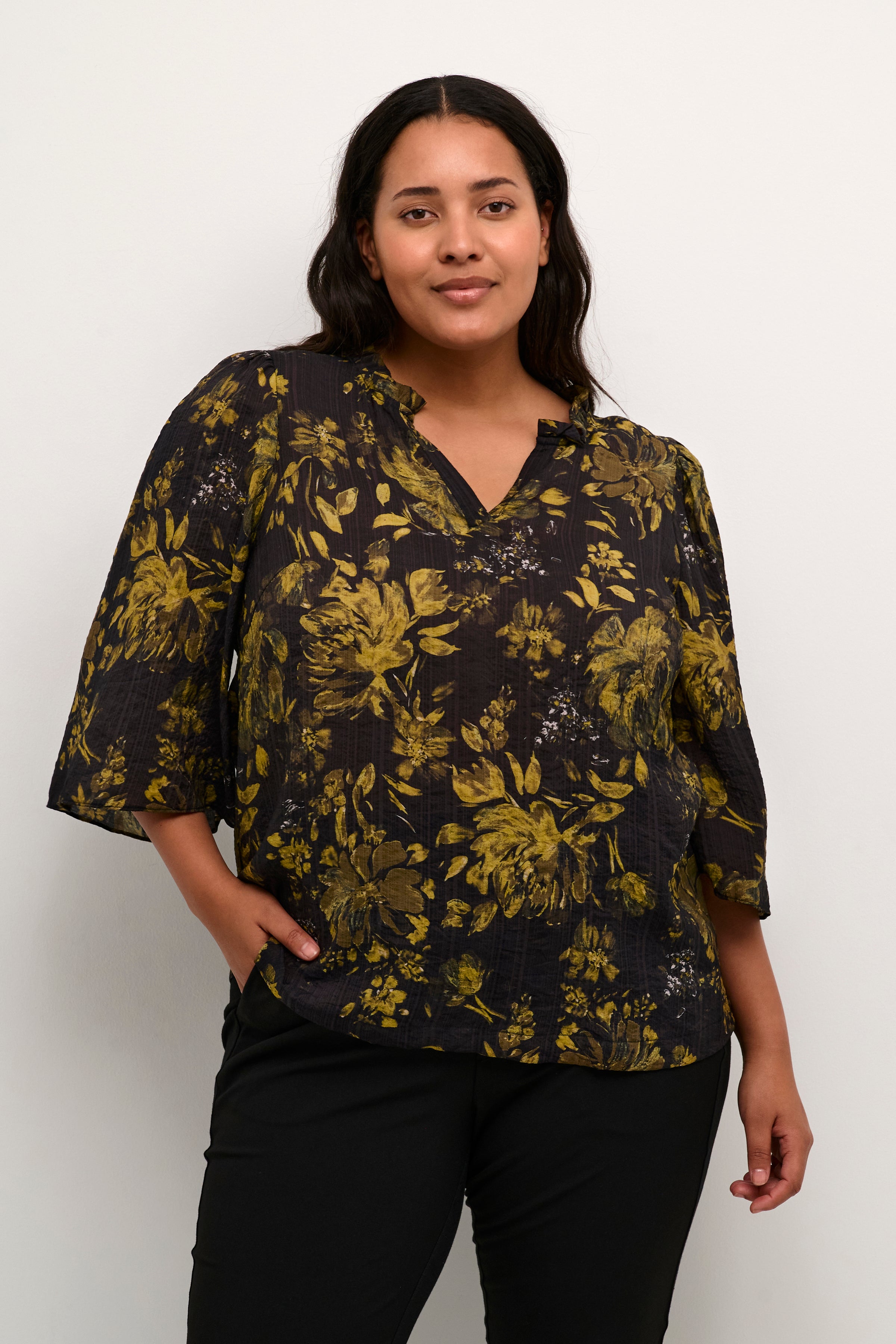 Kaffe Curve Jana Blouse | Plus Size Clothing | Wardrobeplus.ie