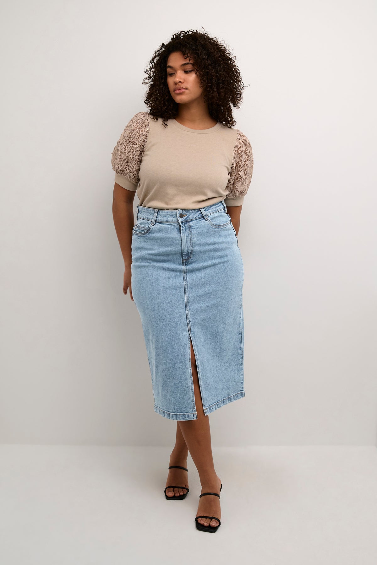 Kaffe Curve Beth Denim Skirt