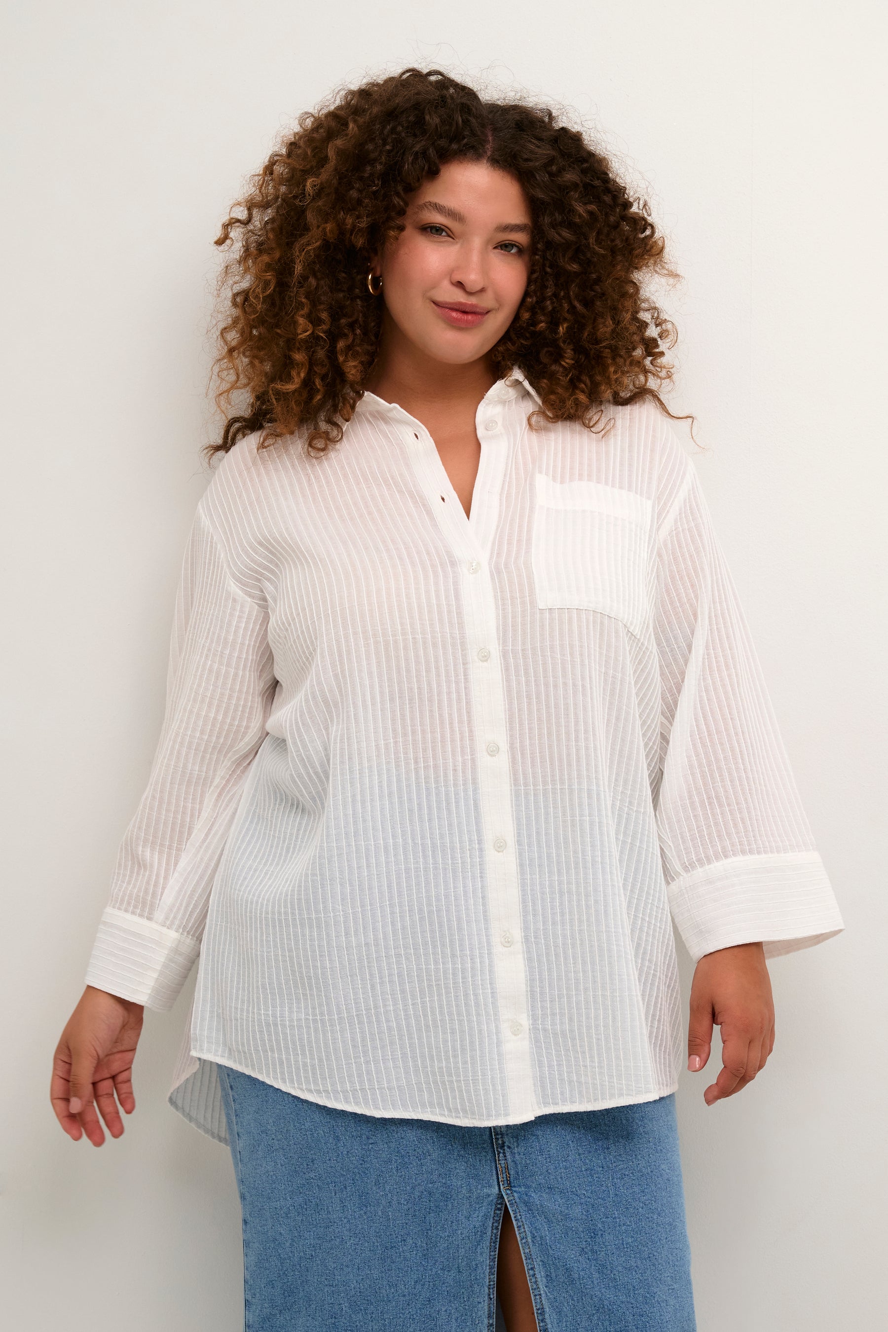 Kaffe Curve Alana Shirt in White