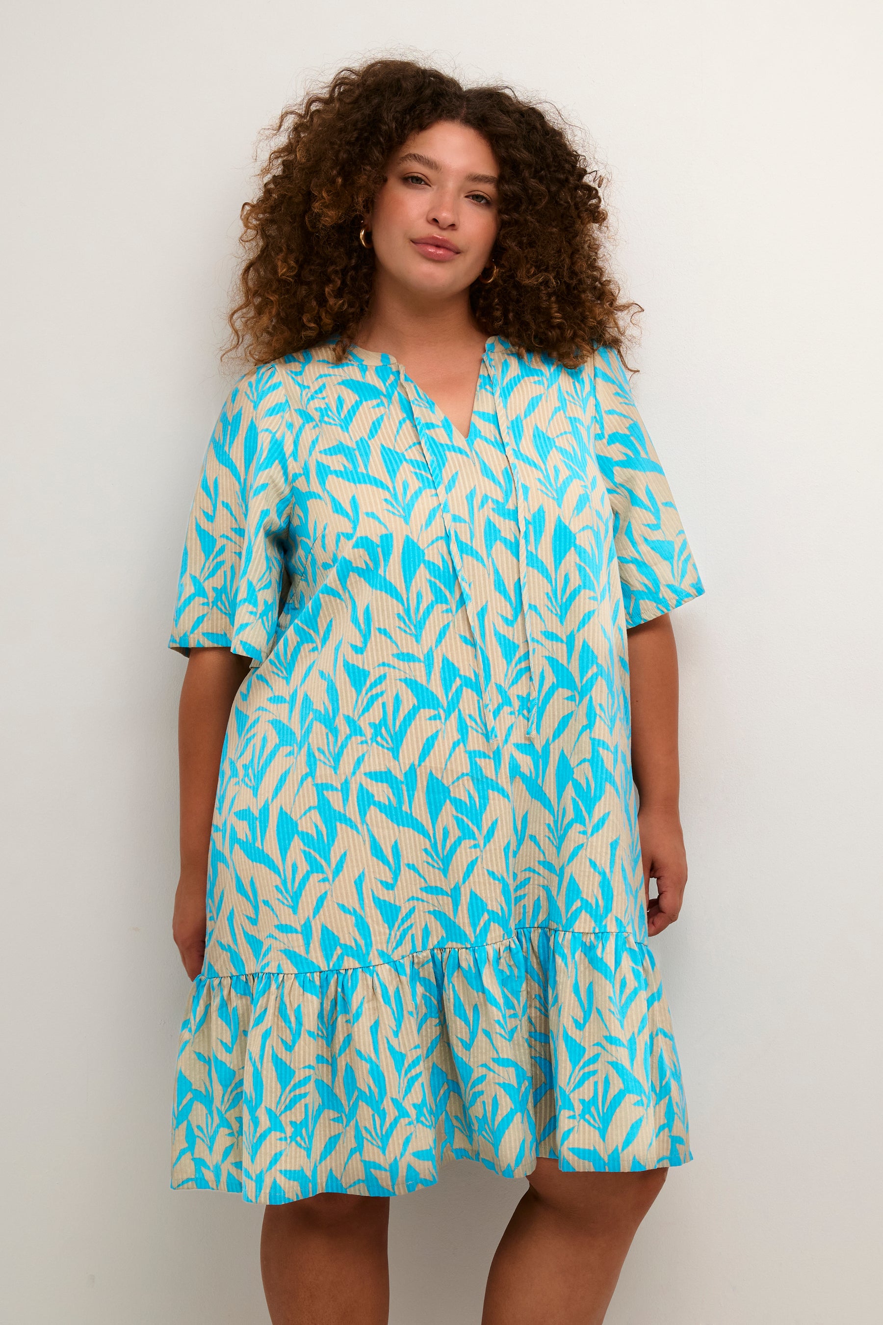 Kaffe Curve Loren Dress in Blue