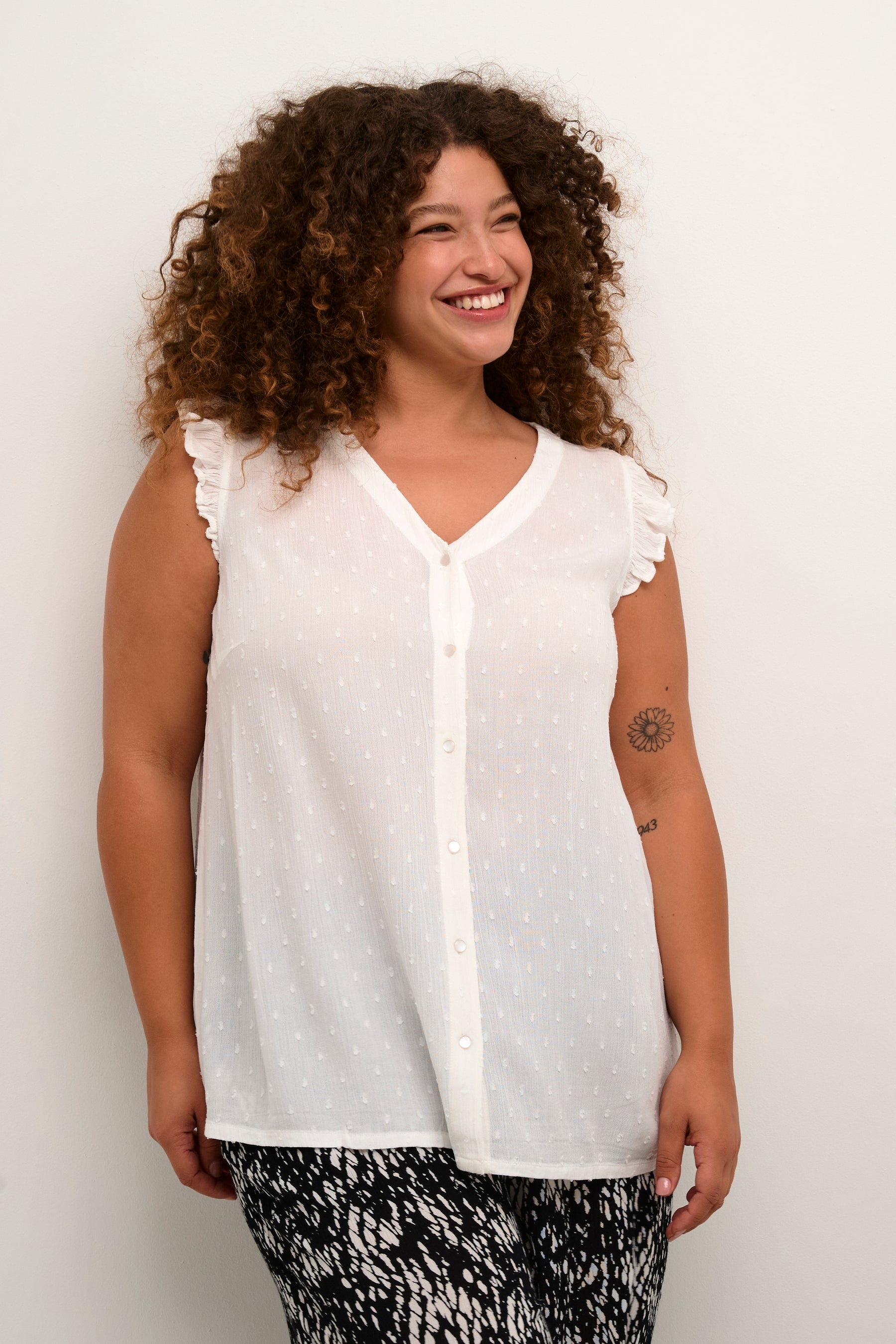 Kaffe Curve Joana Blouse in White