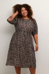 Kaffe Curve Vitana Leopard Dress