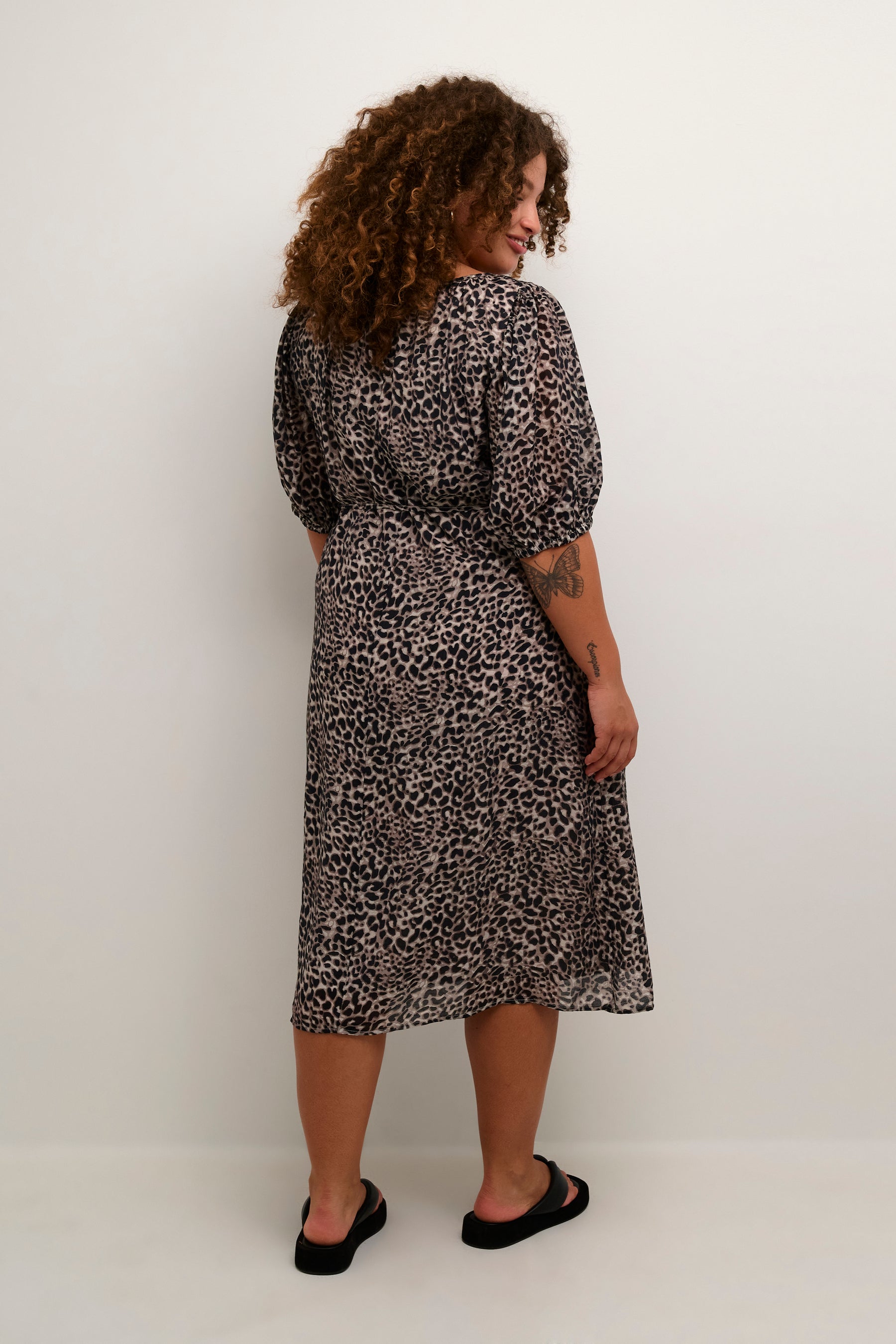 Kaffe Curve Vitana Leopard Dress