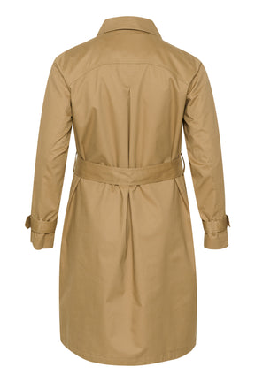 Kaffe Curve Hella Trench Coat in Tan