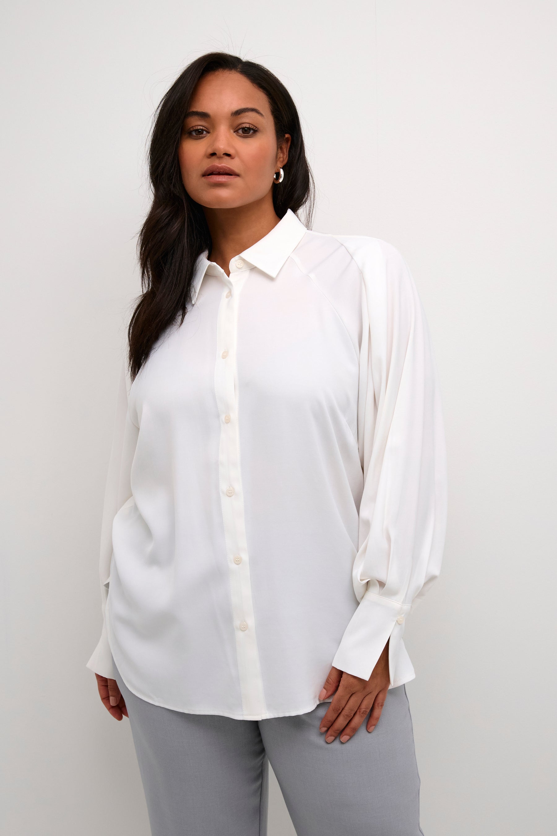 Kaffe Curve Leanna Shirt in White