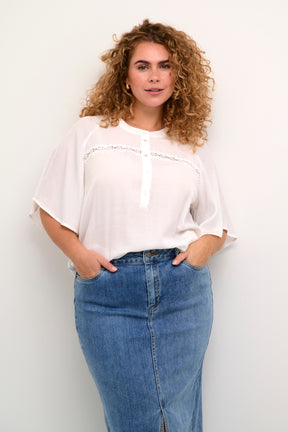 Kaffe Curve Tilla White Blouse