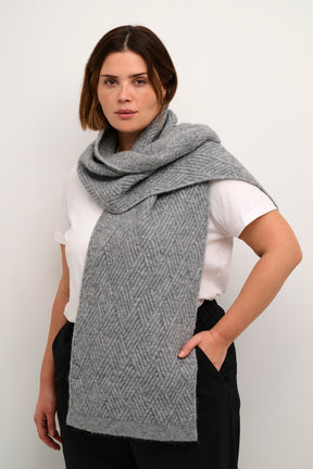 Kaffe Curve Gemma Scarf in Grey