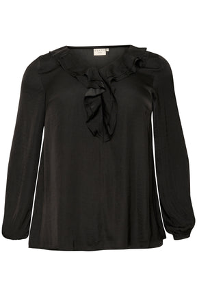 Kaffe Curve Cassa Blouse in Black