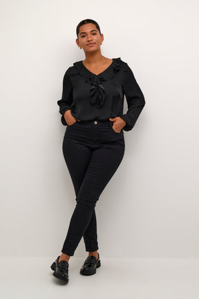 Kaffe Curve Cassa Blouse in Black