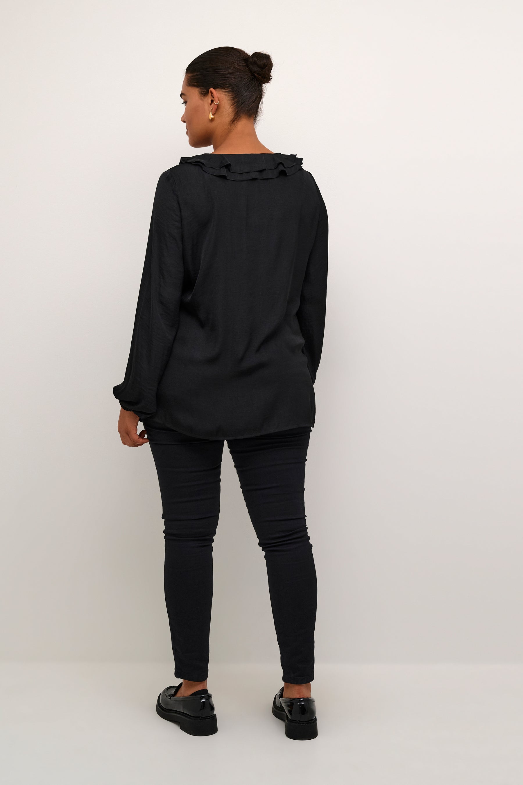 Kaffe Curve Cassa Blouse in Black