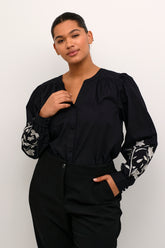 Kaffe Curve Natalia Shirt in Black