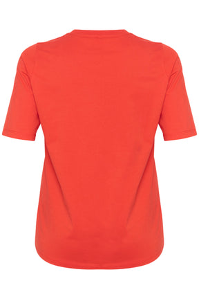 Kaffe Curve Molli T Shirt in Red