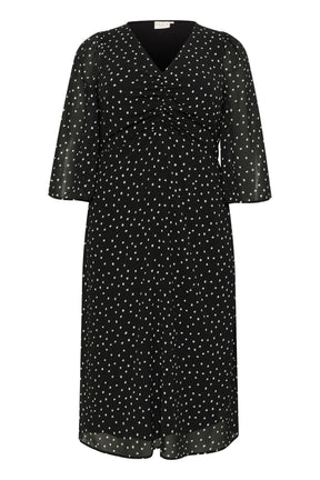 Kaffe Curve Sallie Dress in Black/White