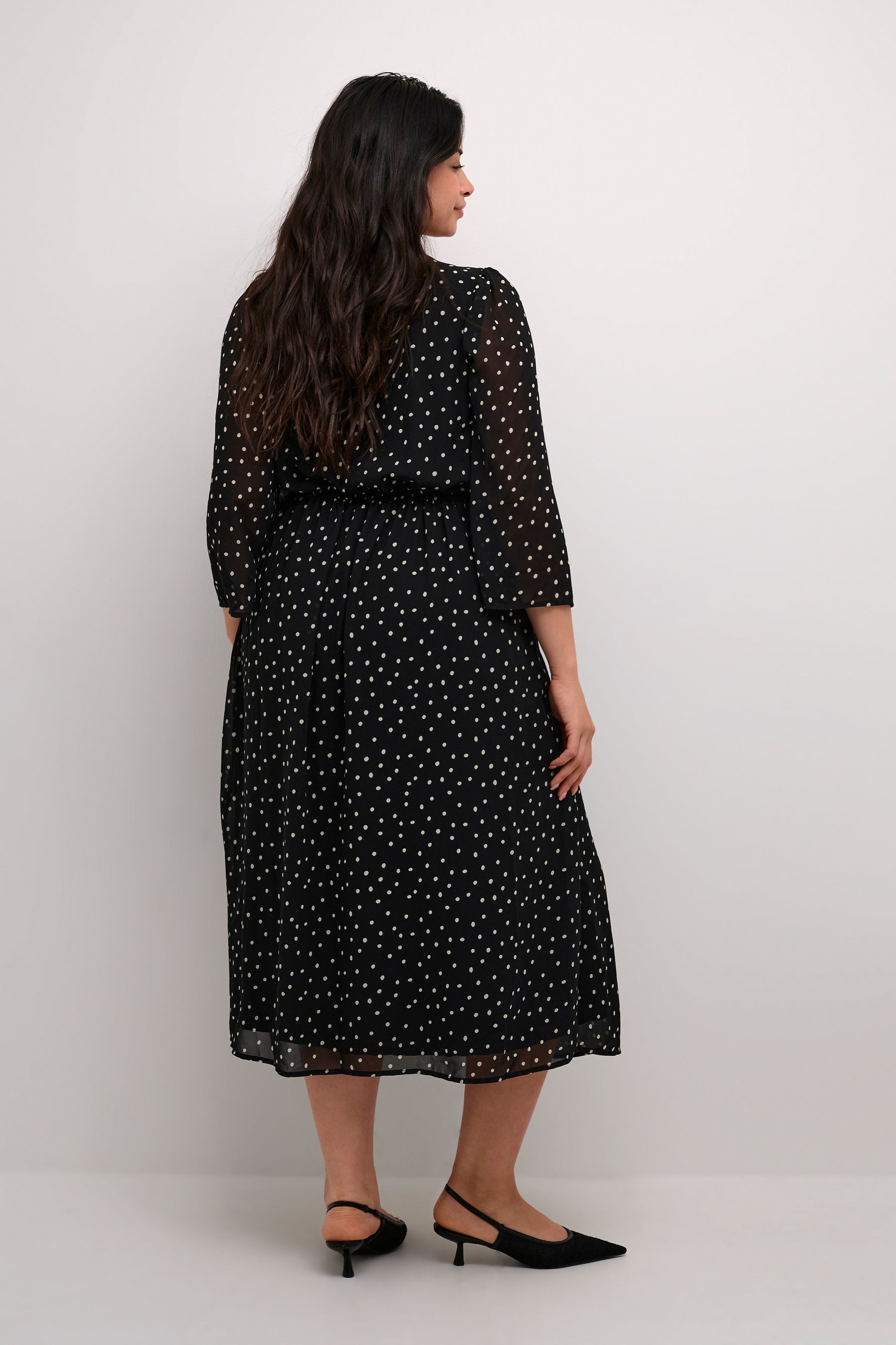 Kaffe Curve Sallie Dress in Black/White