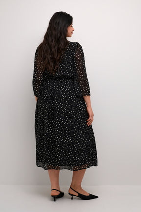 Kaffe Curve Sallie Dress in Black/White