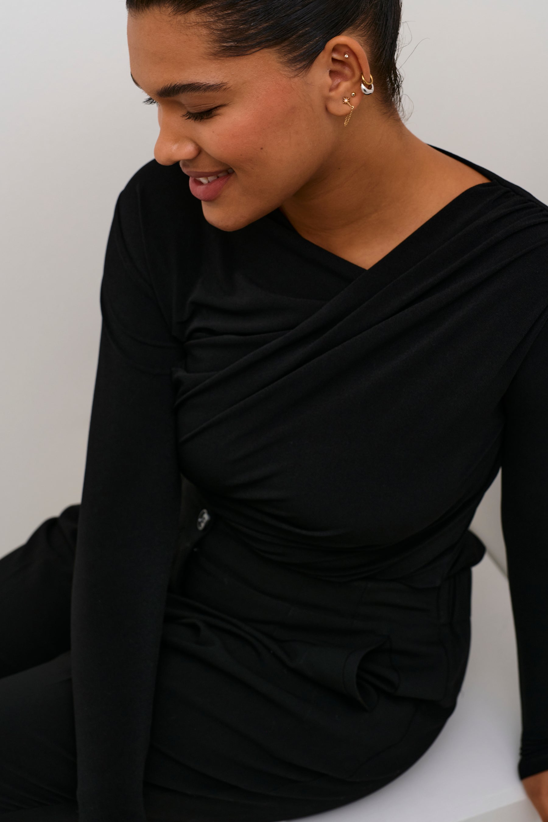 Kaffe Curve Aidi Blouse in Black