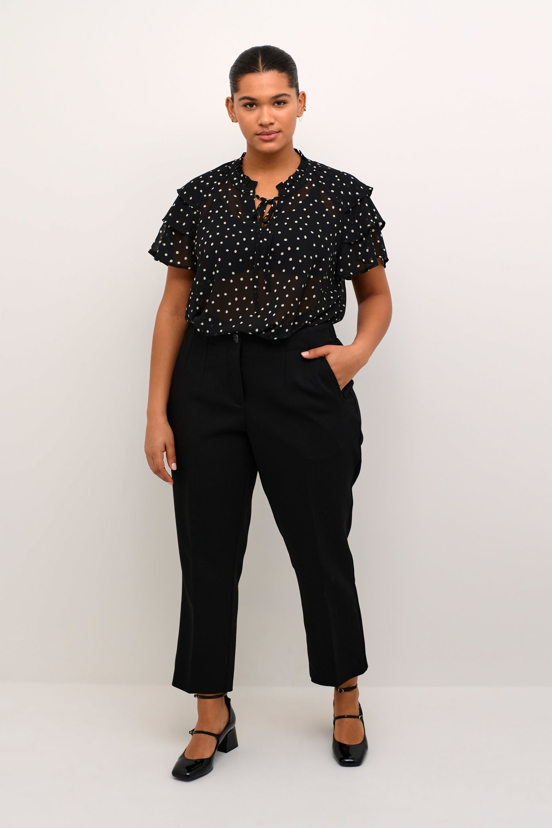 Kaffe Curve Sallie Blouse in Black