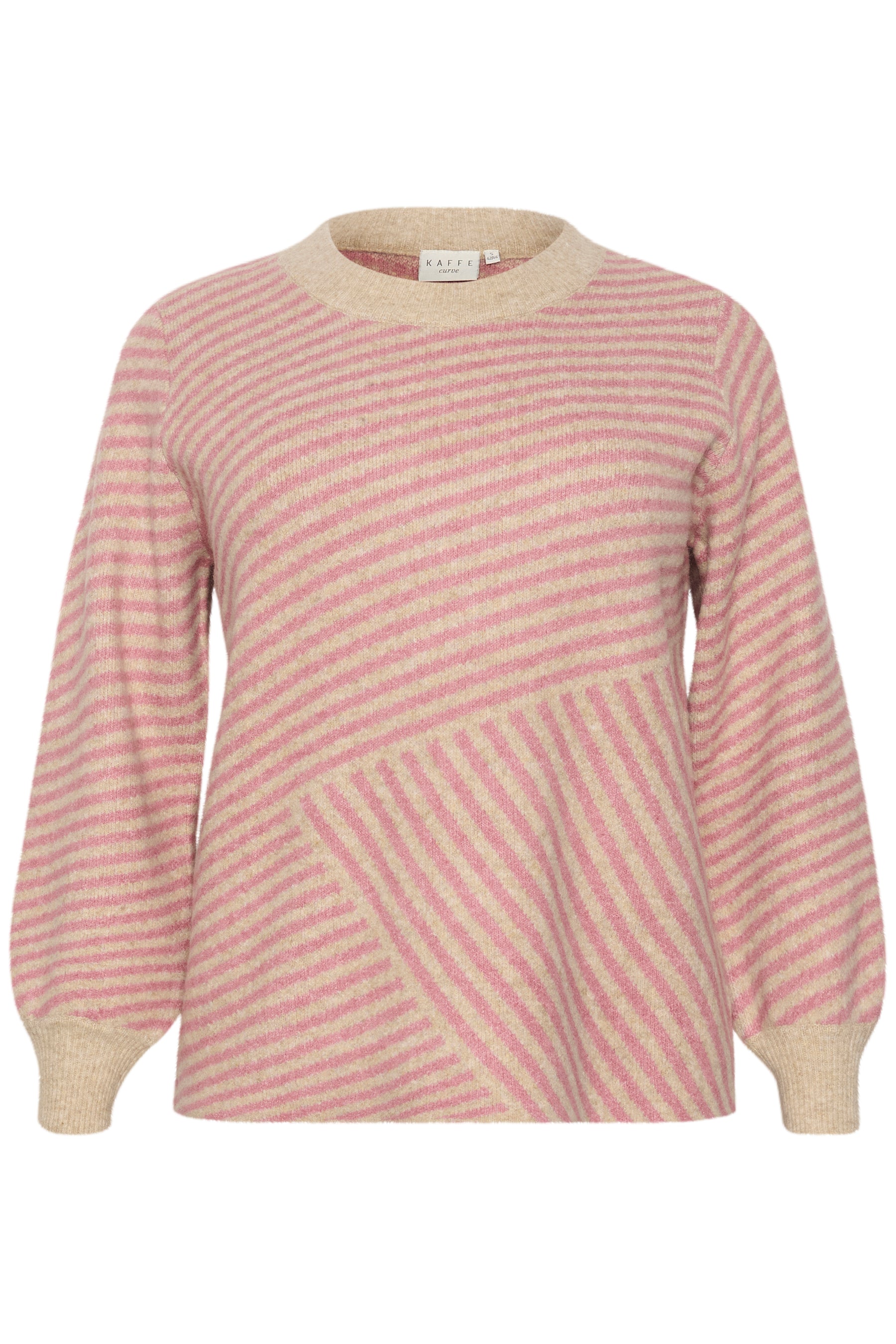 Kaffe Curve Verina Jumper in Pink/Cream