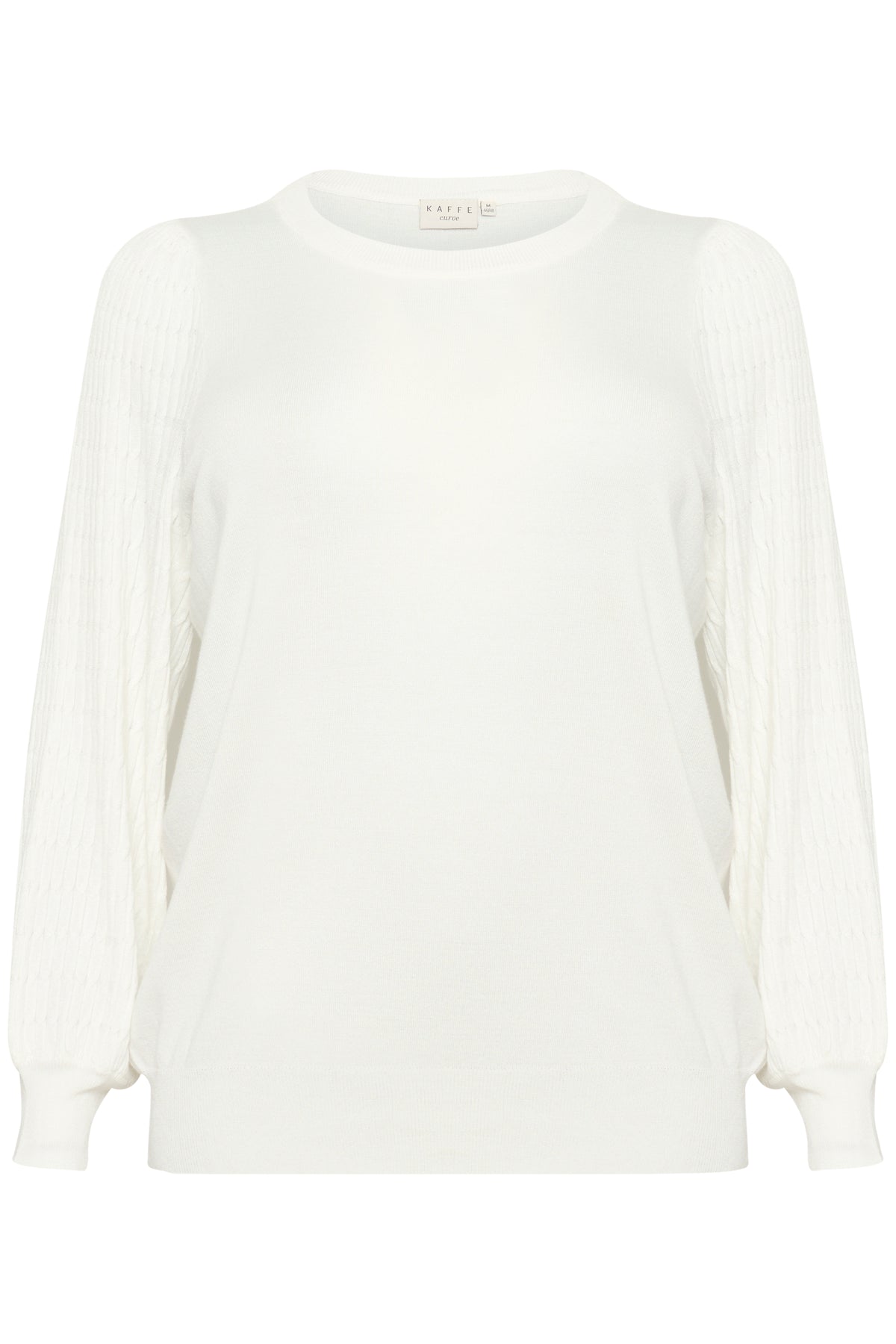 Kaffe Curve Lini Knit Jumper in White