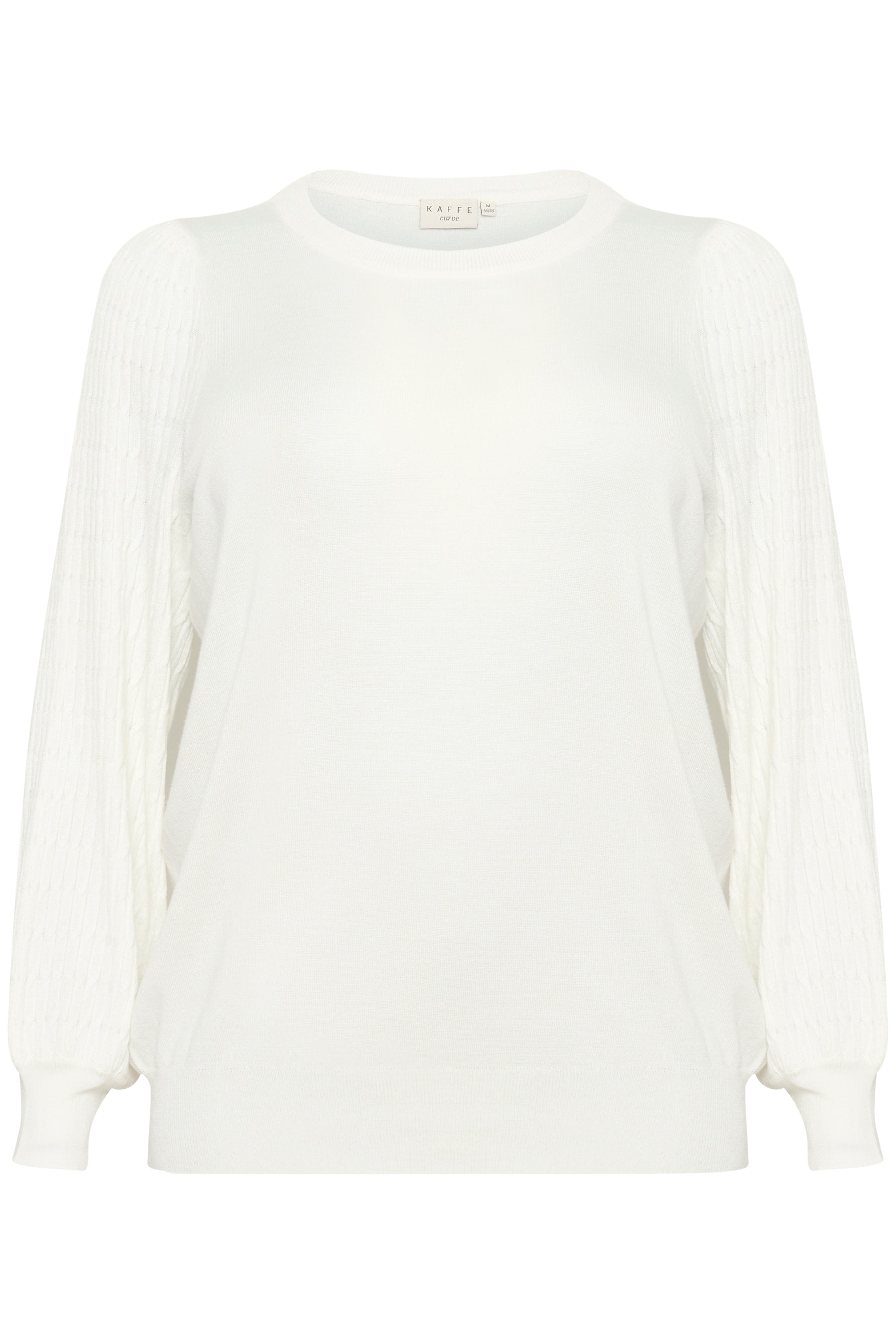 Kaffe Curve Lini Knit Jumper in White