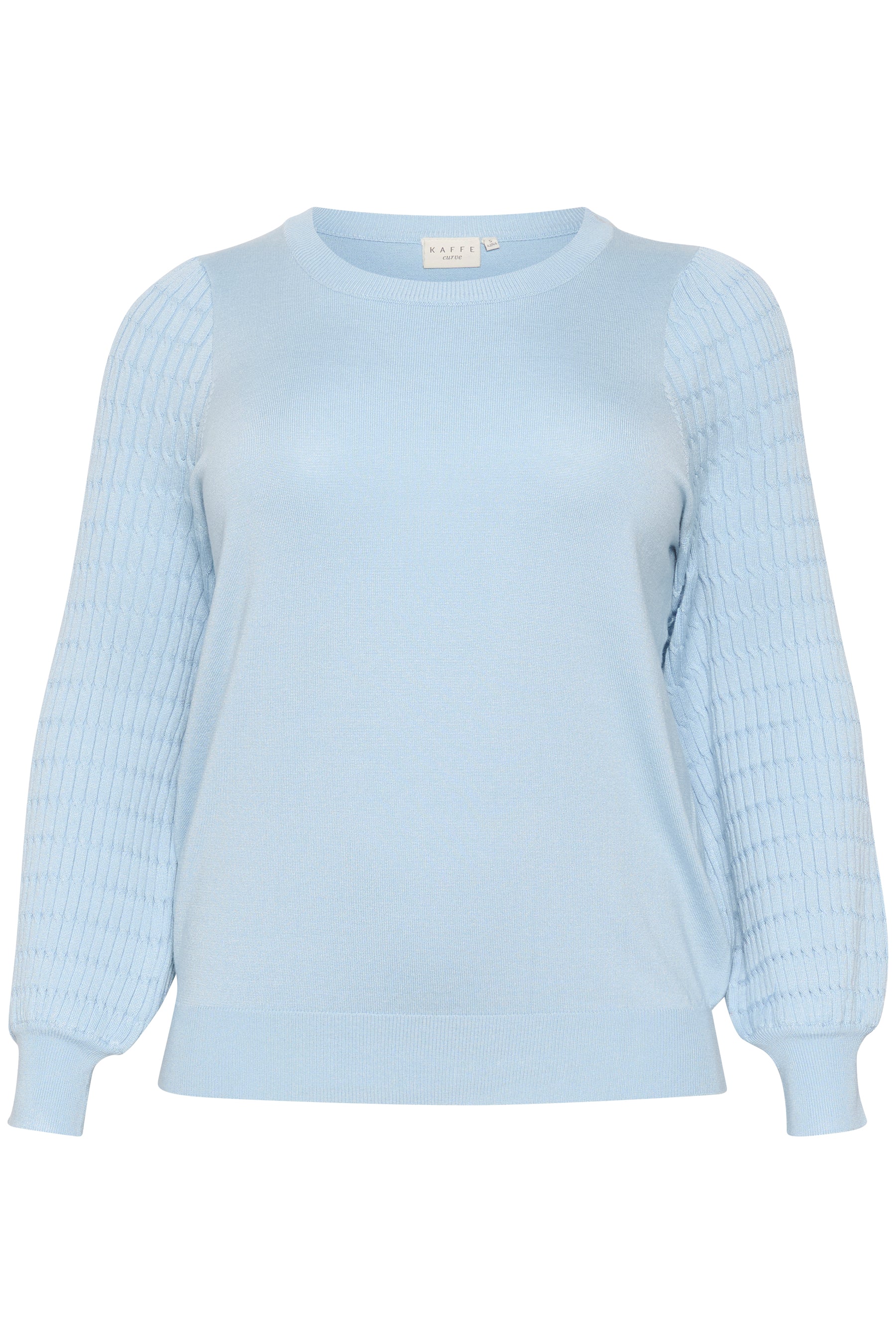 Kaffe Curve Lini Knit Jumper in Blue