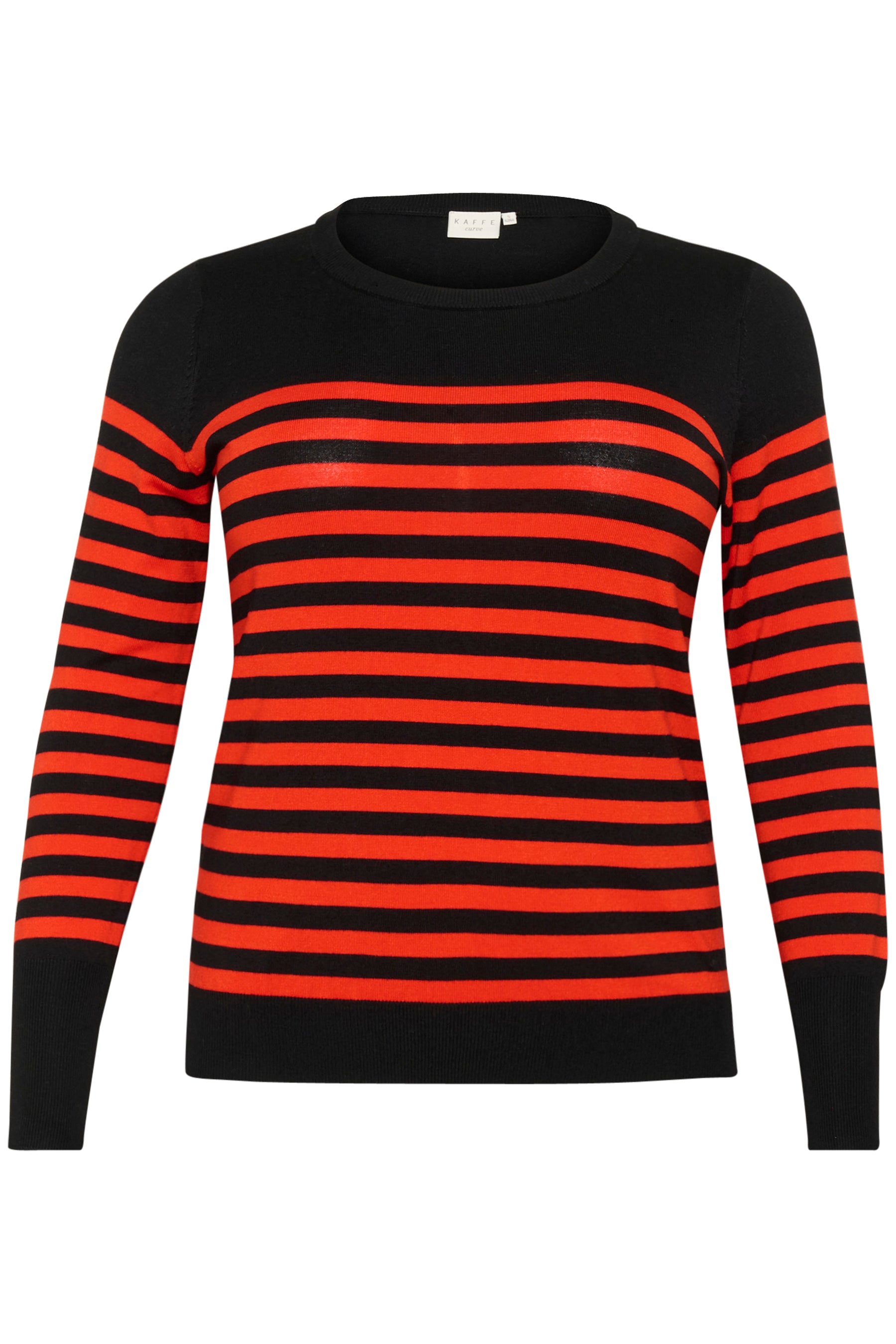 Kaffe Curve Lizzy Knit Jumper in Black/Red