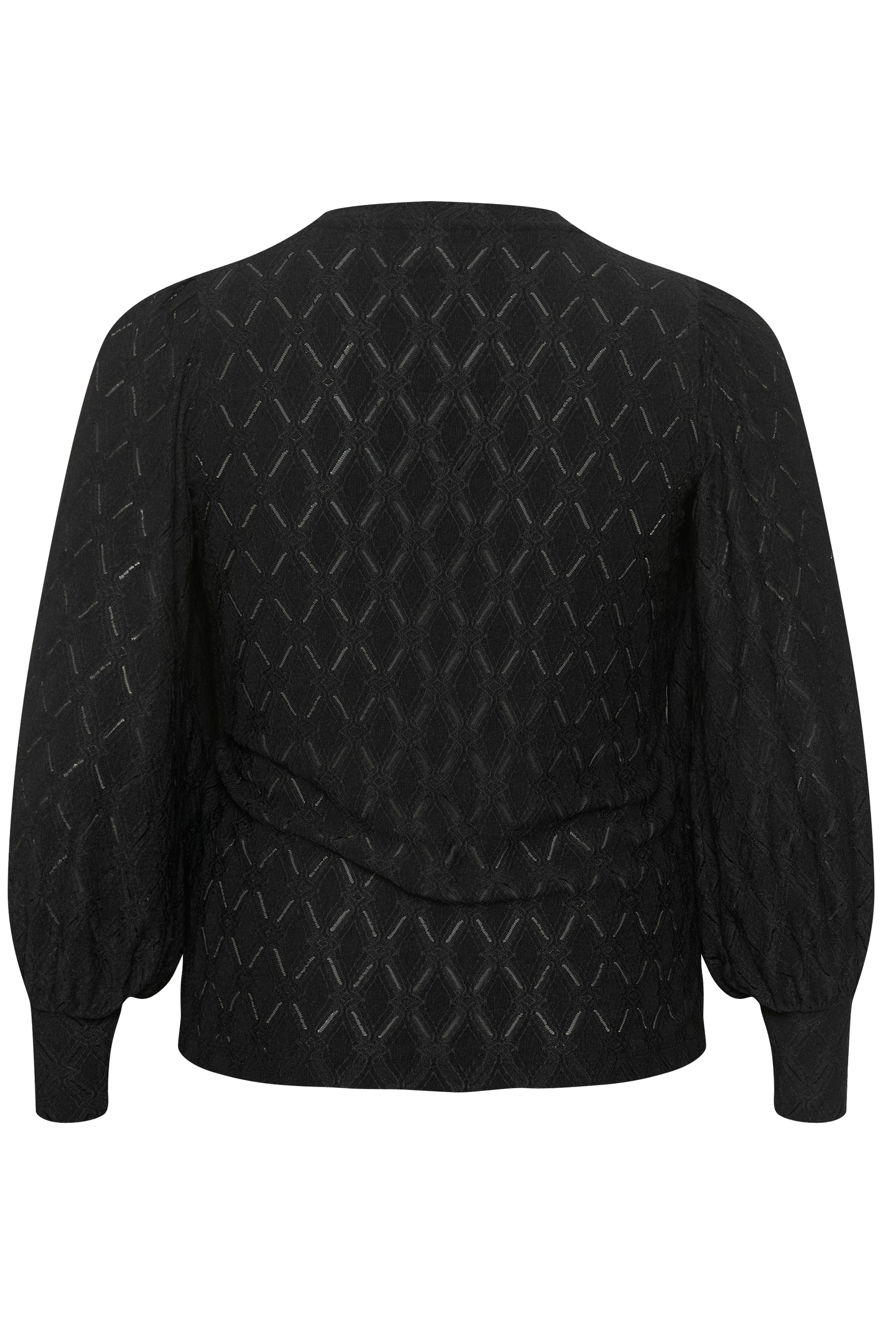 Kaffe Curve Tina Lace Blouse in Black