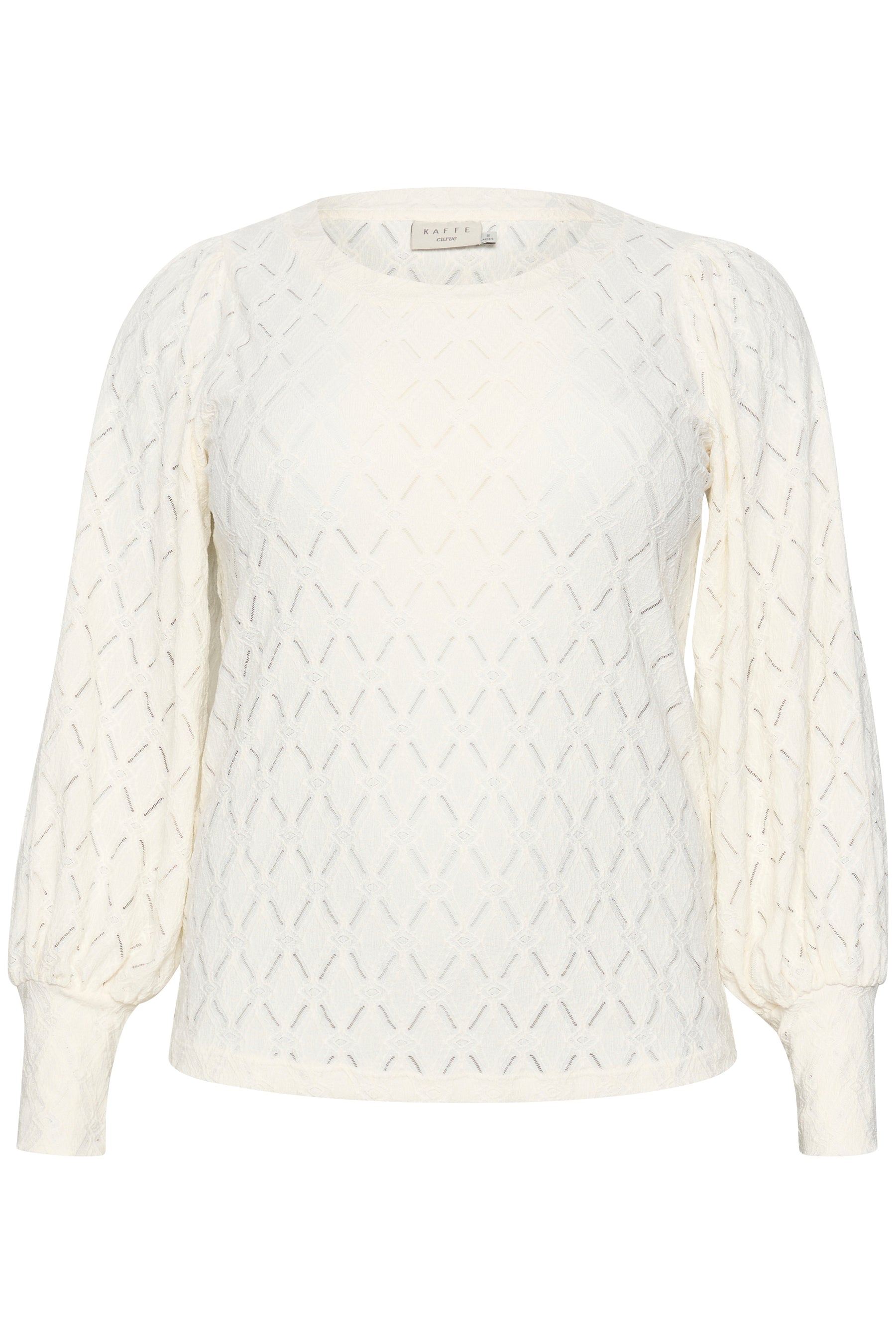 Kaffe Curve Tina Lace Blouse in White