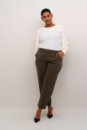 Kaffe Curve Tina Lace Blouse in White