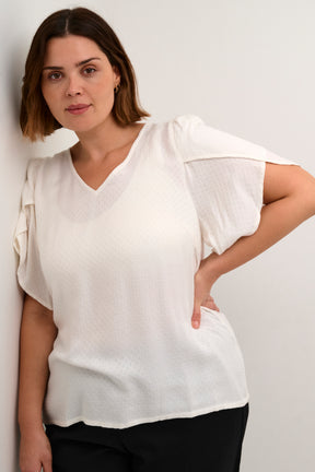 Kaffe Curve Mirana Blouse in White