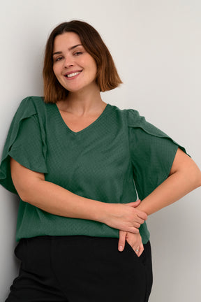 Kaffe Curve Mirana Blouse in Green